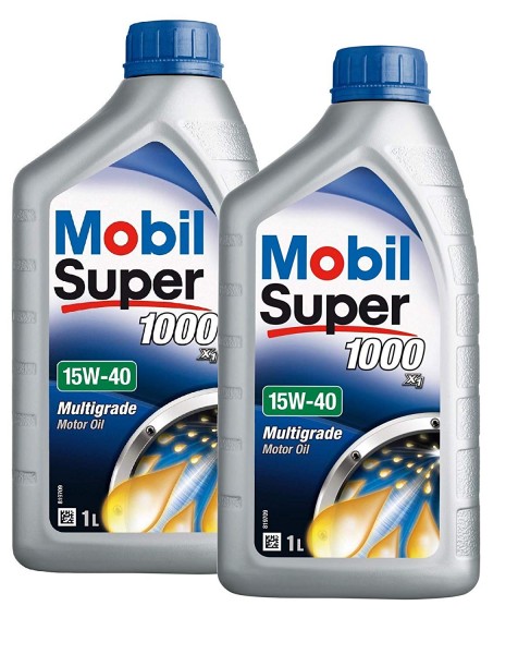 Pack 2 Litros MOBIL Super 1000 X1 15W40, 151181