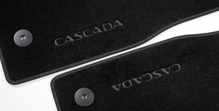 Juego (4 udes) Alfombrillas Terciopelo negro ORIGINAL OPEL CASCADA 13439806