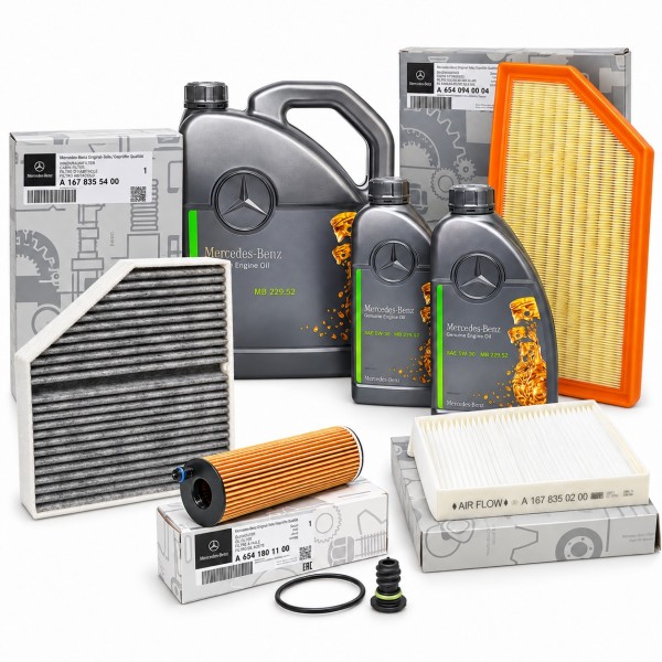 Pack Mantenimiento Filtros ORIGINAL MERCEDES C167 A6541801100 & Aceite 5W30 MB229.52 7 Litros