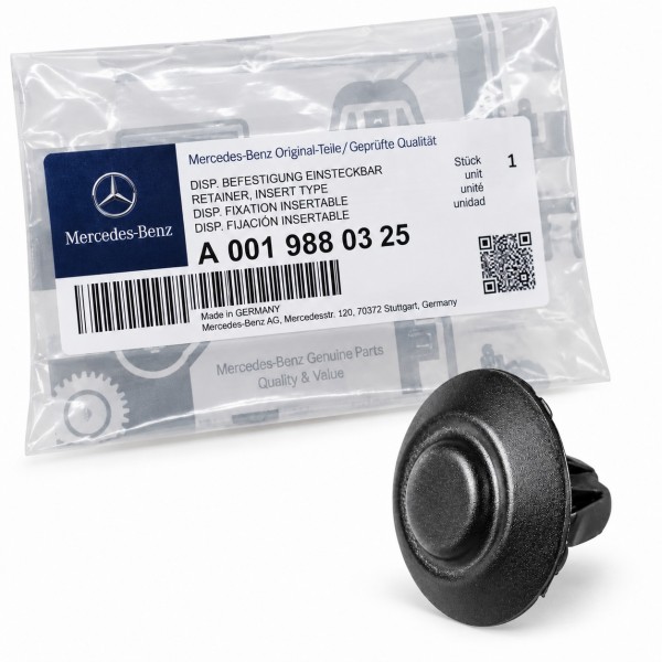 Dispositvo fijación insertable Amortiguación Capo ORIGINAL MERCEDES, A0019880325 (10 ud)
