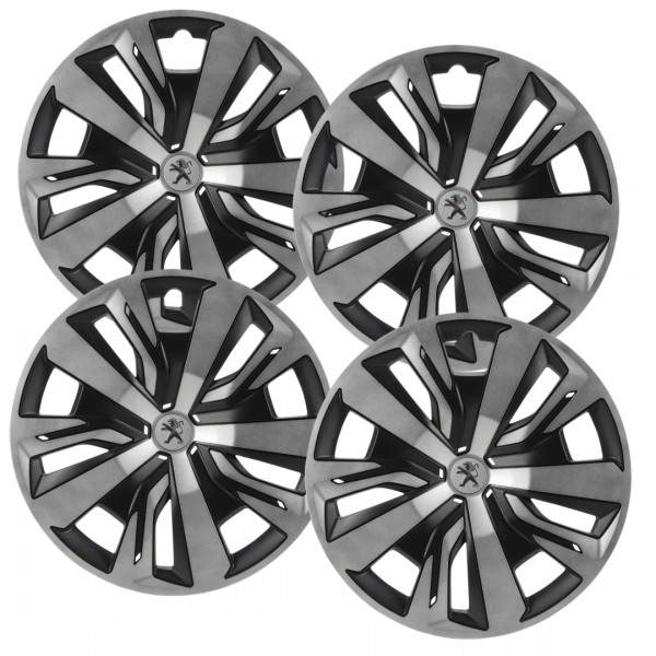 Juego de Embellecedores llantas tapacubo 16 pulgadas PLAKA ORIGINAL PEUGEOT 208 (P21), 1663324780