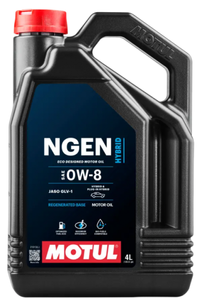MOTUL NGEN HYBRID 0W-8 111845, 4 Litros