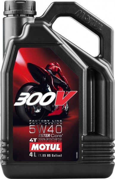 MOTUL 300V 4T FACTORY LINE 5W40 Motos Competición 104138, 4 Litros