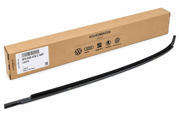Junta burlete ventanilla puerta trasera derecha Interior ORIGINAL SEAT León III (5F1), 5F4839478C5AP