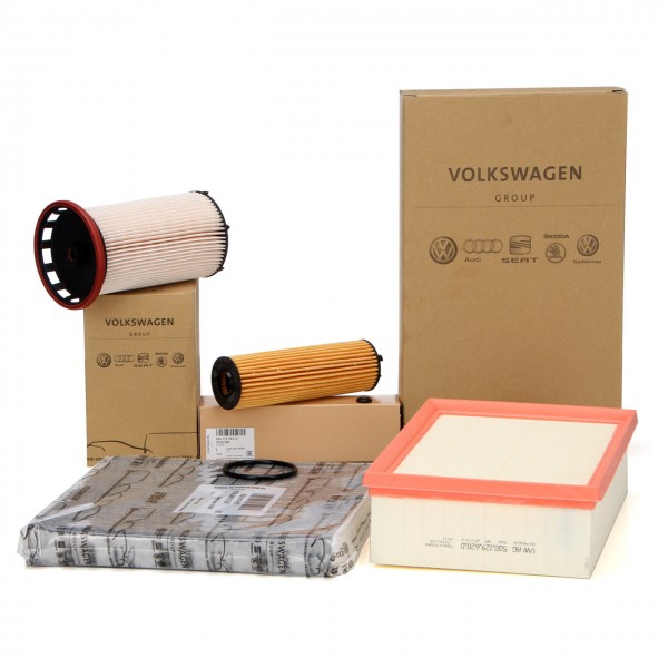 Pack 4 Filtros ORIGINALES 2.0 TDI VW Golf 8 Passat B8 SEAT Leon SKODA Octavia AUDI A3, 05L115562A