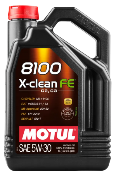 MOTUL 8100 X-CLEAN FE 5W-30 112781, 5 Litros