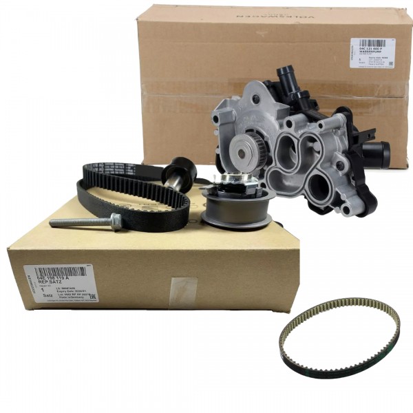 Kit Distribución + Bomba de Agua 1.0 1.2 1.4 TSI ORIGINAL VW SEAT AUDI SKODA, 04E198119BA
