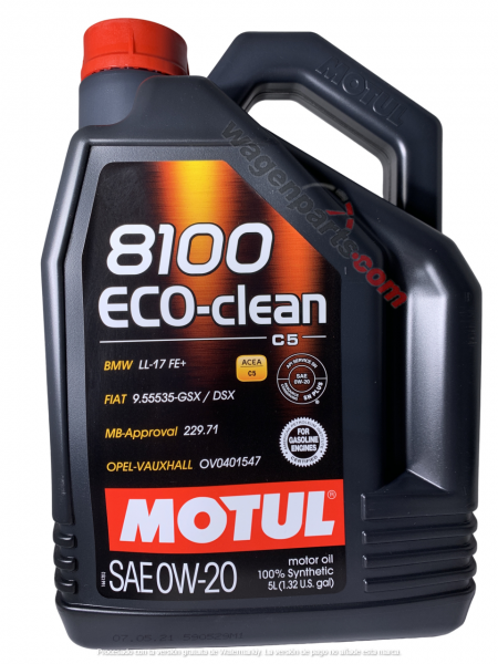 Motul 8100 ECO-CLEAN 0W20 108862 5 Litros