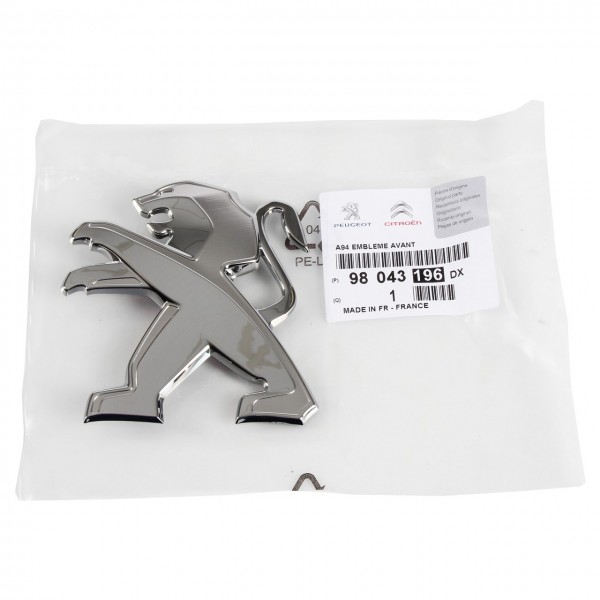 Emblema logotipo 'PEUGEOT' portón trasero ORIGINAL PEUGEOT 2008 I (0U),98043196DX
