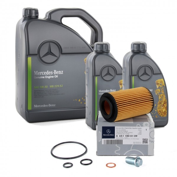 Pack Filtro Aceite ORIGINAL A6511800109 motor CDi & Aceite ORIGINAL 5W30 MB229.52 7 Litros
