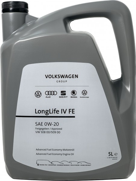 5 Litros Aceite LongLife IV FE 0W20 ORIGINAL SEAT SKODA AUDI VW, GS60577M4EUR