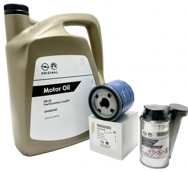 Pack 5 litros Aceite 5W30 + Filtro de Aceite 95528296 + Aditivo combustible 95599923 ORIGINAL OPEL 9