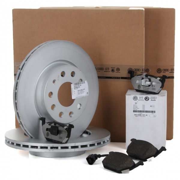 Pack Discos & Pastillas de Frenos delanteros ORIGINAL VW SEAT AUDI SKODA 1K0698151A