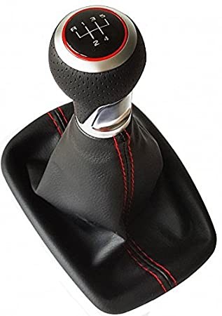 Pomo Palanca de Cambio marchas (6V) de cuero ORIGINAL AUDI S3 A3 8P0863278CCSZN