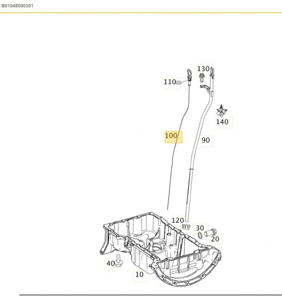 Varilla de medición de Aceite ORIGINAL MERCEDES-BENZ motor OM270,W176, A2700108604