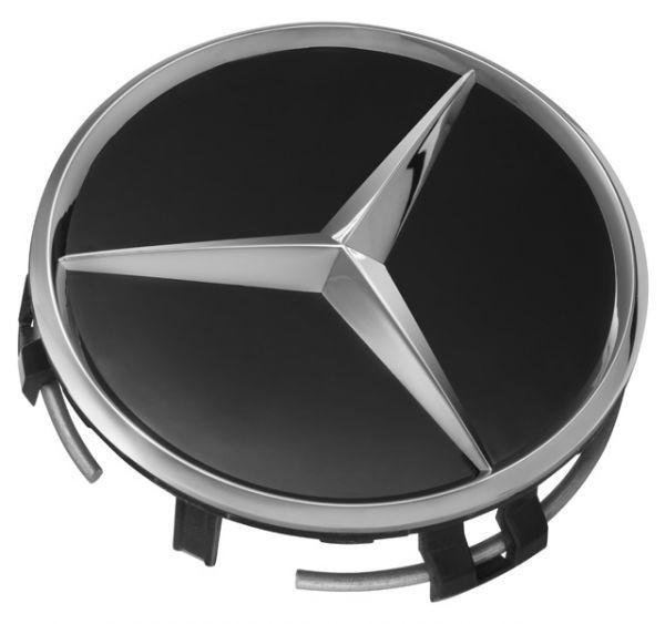 Capuchon De Jante Mercedes-Benz Noir Brillant Diamètre 75 Mm - Référence B66470200 A2204000125 | Compatible Classe A B C E CLS ML GLK - 2