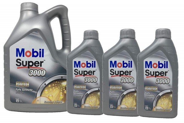 Pack 8 Litros MOBIL Super 3000 X1 5W-40, 151165, 1511668
