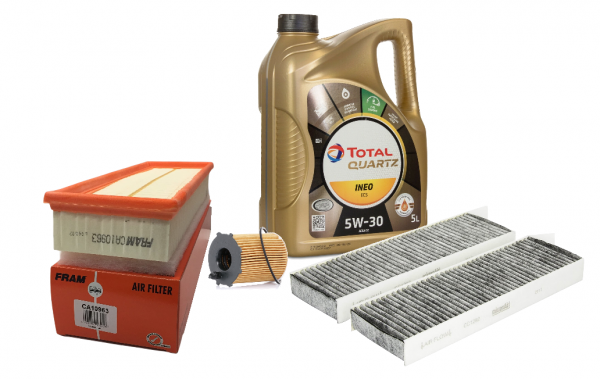 Pack 3 Filtros FRAM para PSA motores 1.6HDi & TOTAL QUARTZ ineo ECS 5W30 5 litros
