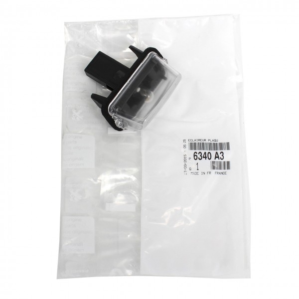 Luz de matrícula trasera ORIGINAL PEUGEOT CITROËN 6340A3