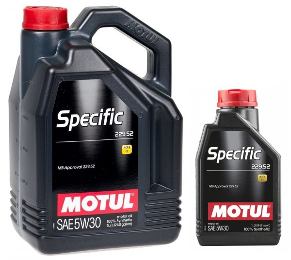 Pack Motul SPECIFIC 229.52 5W30 6L 104845