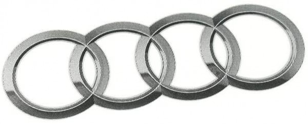 Adhesivo con logotipo 'AUDI' para matrícula ORIGINAL AUDI 8R0060306