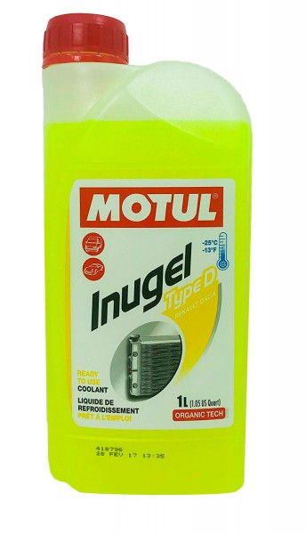 Anticongelante Refrigerante MOTUL INUGEL TYPE D -25°C, 1L Especial RENAULT 107786