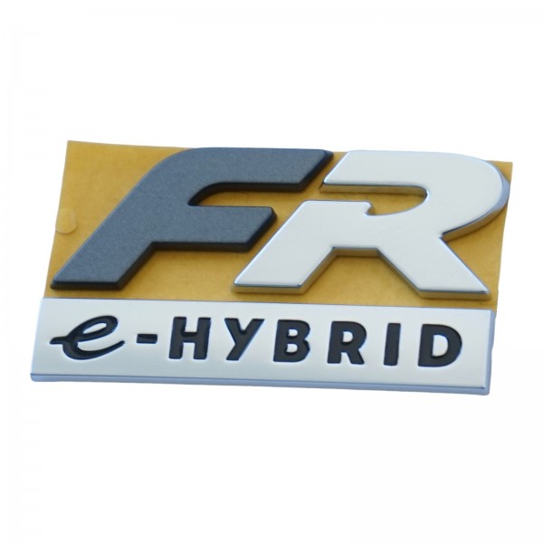 Emblema logotipo 'FR e-Hybrid' gris metalizado mate portón trasero ORIGINAL SEAT, 5FA853670BUTZ