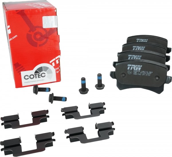 Juego (4 udes) de pastillas de freno eje trasero TRW Apto para SEAT AUDI VW,GDB1763