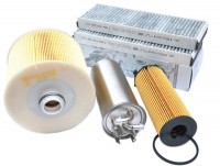 Pack 4 piezas ORIGINAL AUDI A6 4 F Allroad 2.7L 3.0L TDI filtro ATEC Motor Service hasta 10/2008