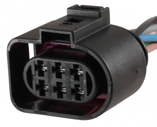 Carcasa de contacto plano 6 pines ORIGINAL VW AUDI SEAT SKODA,1J0973733