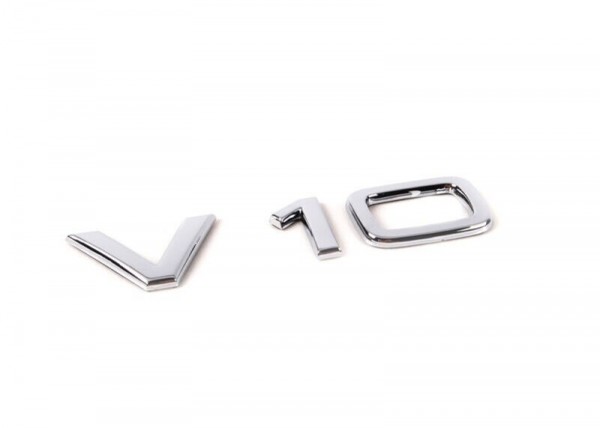 Emblema V10 ORIGINAL AUDI letras cromadas A6, S6, A8, S8 y R8, 4E0853601A2ZZ