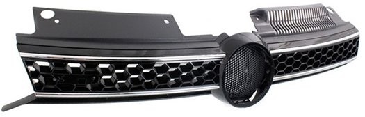 Calandra brillo cromo / negro ORIGINAL VW Golf 6 (5K), 5K0853651BGATL