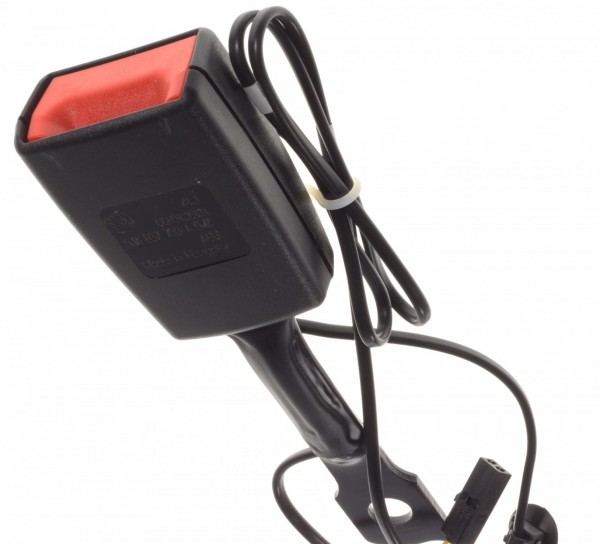 Cierre de cinturón con contacto de advertencia negro satinado/rojo fuego ORIGINAL VAG, 5JA857755AQVZ