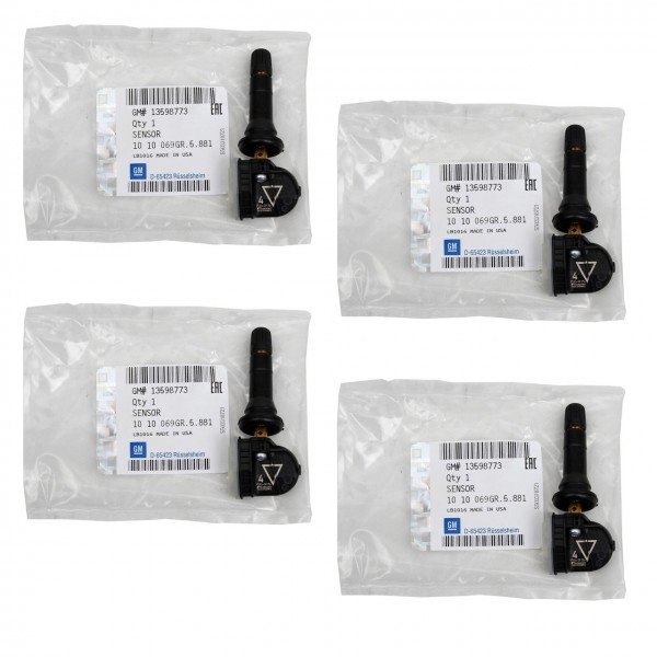 Juego de 4 Sensores de Ruedas 'Control Presión Neumáticos' ORIGINAL OPEL Karl, Mokka,13598773
