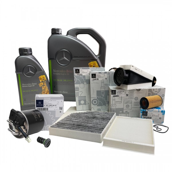 Pack 5 Filtros ORIGINAL MERCEDES BENZ W205 & Aceite ORIGINAL 5W30 MB 229.52 6L
