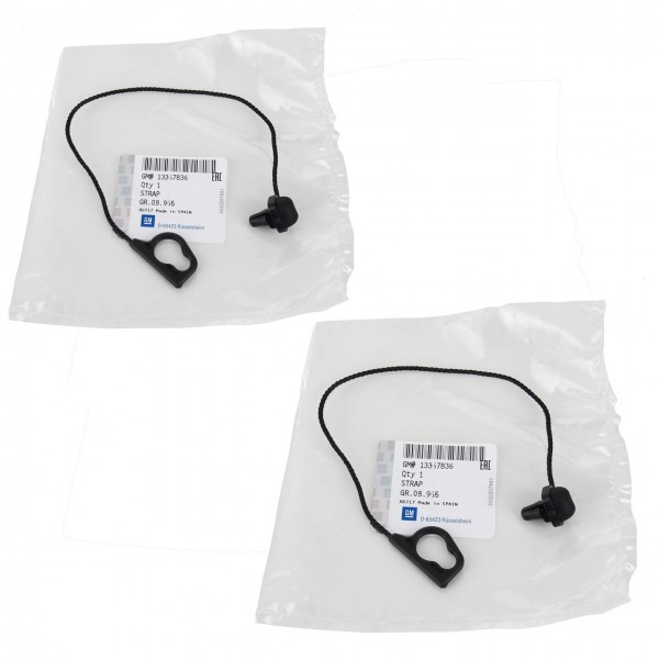 Juego 2 correas de sujeción 'cubierta maletero' ORIGINAL OPEL Corsa D, E, 13367836