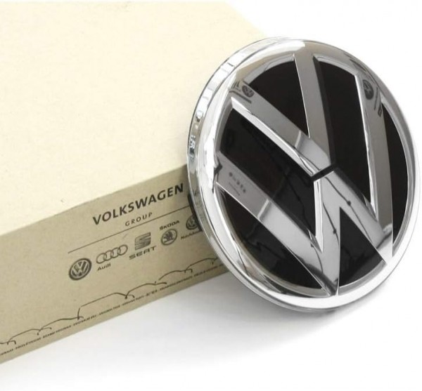 Emblema parrilla delantera 'negro/cromado brillante' ORIGINAL VW Phaeton (3D) 3D0853601FJZA