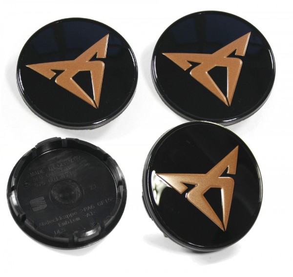 Juegos (4 udes) Tapacubos diseño de cuadros color cobre ORIGINAL SEAT 575601171VUW