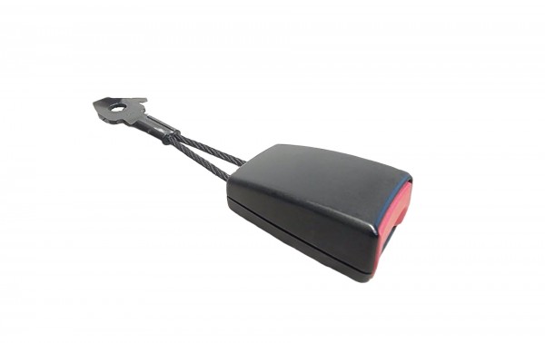 Cierre de cinturon Izquierdo Negro satinado/rojo tráfico ORIGINAL VW Crafter 7C0857755FMNB