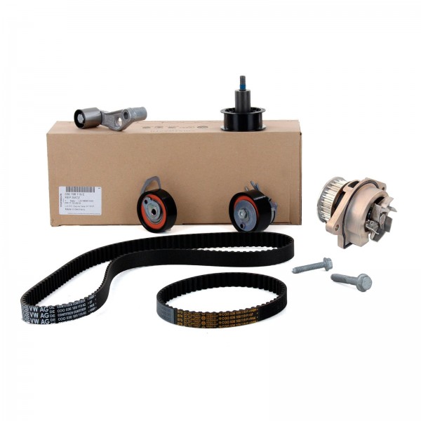 Pack Juego de Correas Dentadas ORIGINAL VW 036198119E & Bomba de Agua 036121008MX 1.4 16V