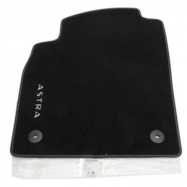 1x Alfombrilla de textil color negro delantera izquierda ORIGINAL OPEL ASTRA J 13334044