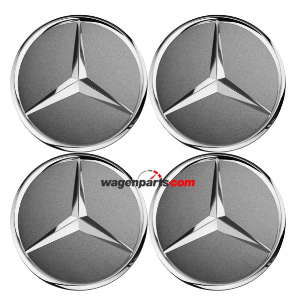 Centro (4 udes) Tapacubos Gris tremolita metalizado ORIGINAL MERCEDES BENZ / AMG, A00040027009130