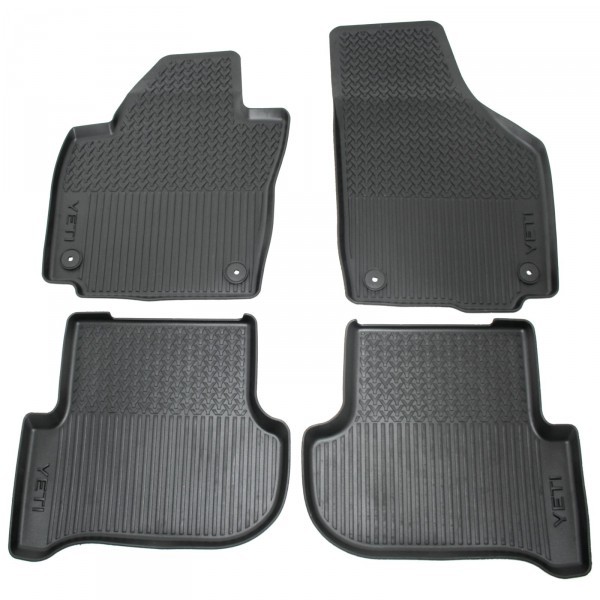 Juego (4 udes) Alfombrillas Goma ORIGINAL SKODA Yeti (5J,5L) 5L1061550A