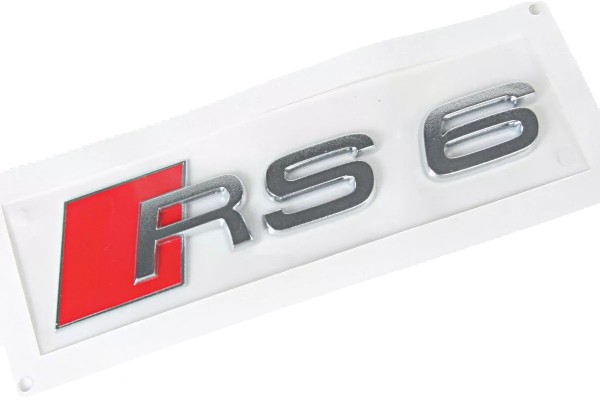 Rótulo cromado 'RS6' ORIGINAL AUDI A6, RS6, 4B08537402ZZ