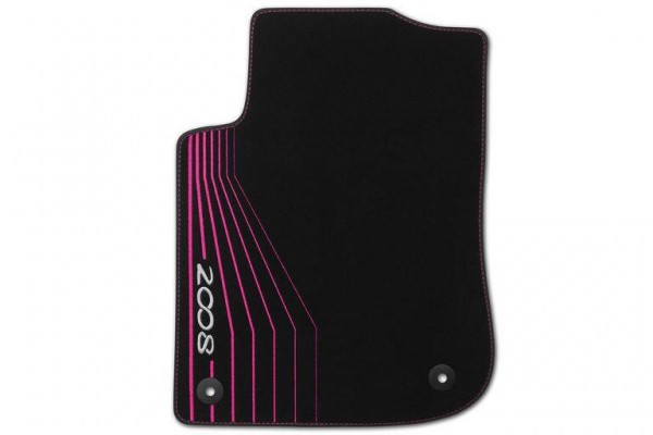 Juego (4 udes) alfombrillas Terciopelo "Flash Pink" ORIGINAL PEUGEOT 2008, 1610565080