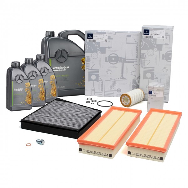 Pack 9L Aceite SAE '5W30' MB & 3 Filtros ORIGINALES MERCEDES-BENZ
