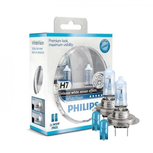 Juego (2 udes) Bombillas Philips WhiteVision Halógenas H7 ORIGINAL PHILIPS 1662446780
