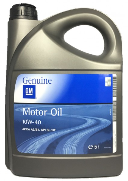 Aceite Opel GENUINE GM Motoroil 10W40 5L 1942046
