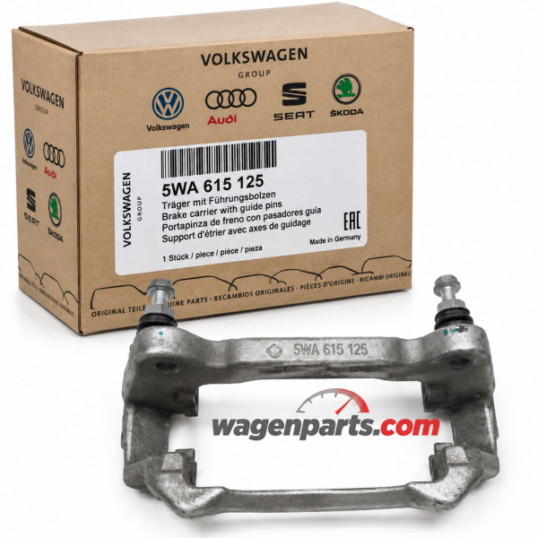Portapinza freno delantero con pivote guía ORIGINAL VW AUDI SEAT SKODA, 5WA615125