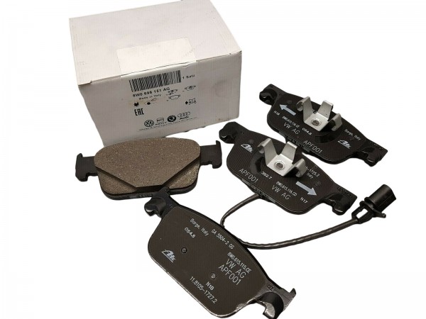 Juego pastillas (4 udes) Freno Delanteras indicación desgaste Freno disco ORIGINAL AUDI 8W0698151AG